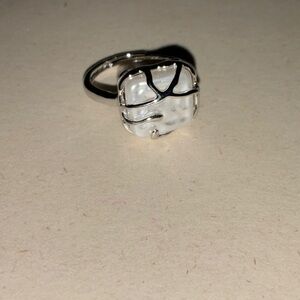 Baroque Pearl ring sterling silver